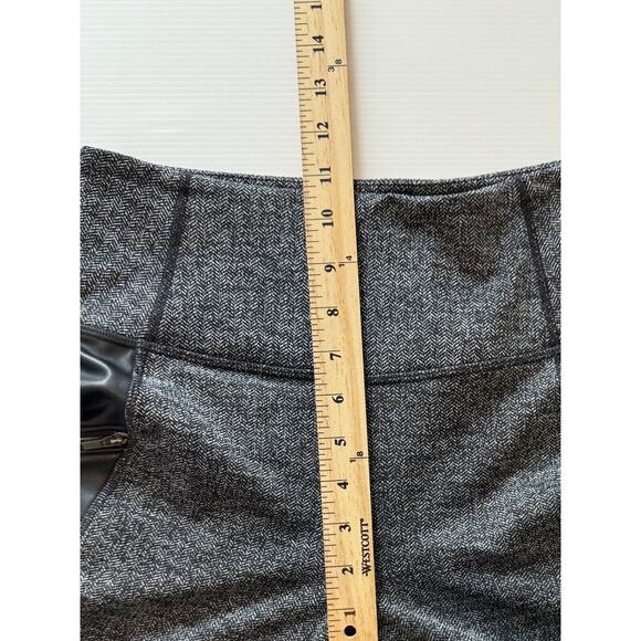 Athleta Metro Drifter Leggings Size S Luxe Herringbone Faux Leather High-Rise - Picture 10 of 11